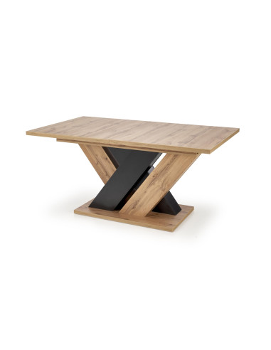 BRANDON stół rozkładany 160-200/90 cm dąb wotan/czarny (2p 1szt)