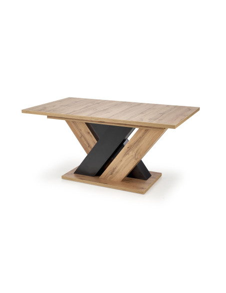 BRANDON stół rozkładany 160-200/90 cm dąb wotan/czarny (2p 1szt)