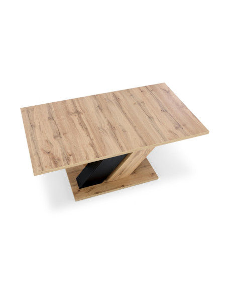 BRANDON stół rozkładany 160-200/90 cm dąb wotan/czarny (2p 1szt)