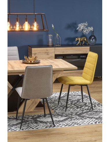 BRANDON stół rozkładany 160-200/90 cm dąb wotan/czarny (2p 1szt)