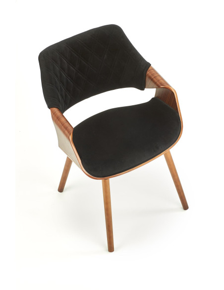 K396 krzesło orzechowy / czarny (1p 1szt)