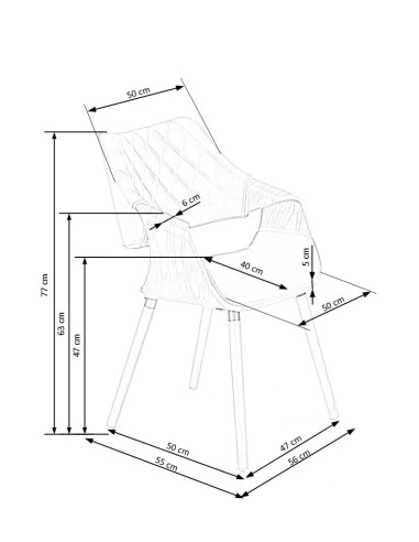 K396 krzesło orzechowy / czarny (1p 1szt)