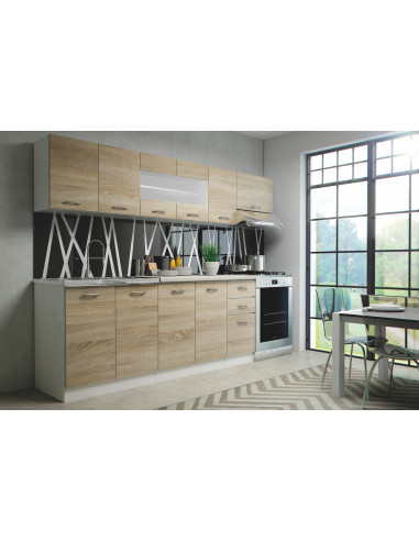 PERŁA 260 - KUCHNIA - SONOMA/BIAŁY (12p 1kpl)