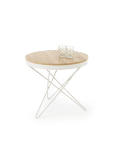 LEILA ława, naturalny / biały (1p 1szt)