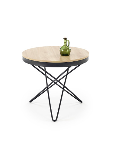 LEILA ława, naturalny / czarny (1p 1szt)