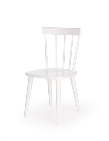 BARKLEY Krzesło Lite Drewno Kauczukowe Białe - Elegancja w Domu