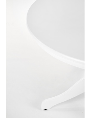 GLOSTER Stół Okrągły Biały Fi106 cm Drewno Lite - Design i Wygoda