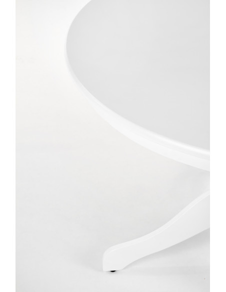 GLOSTER Stół Okrągły Biały Fi106 cm Drewno Lite - Design i Wygoda