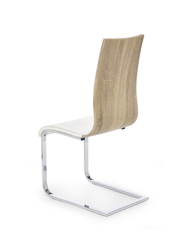 K104 krzesło biały/sonoma ekoskóra 