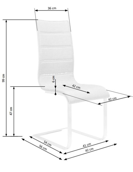 K104 krzesło biały/sonoma ekoskóra 