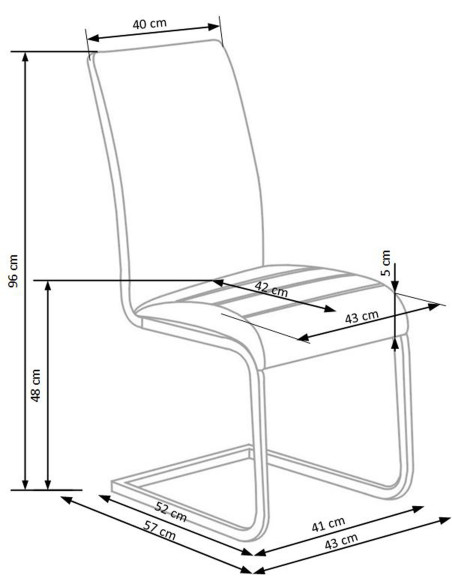 K108 Krzesło Stal Chromowana/Eco-Skóra Białe - Komfort i Design