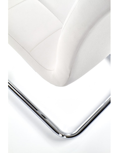 Krzesło CH/147 stal chromowana / eco skóra / biały