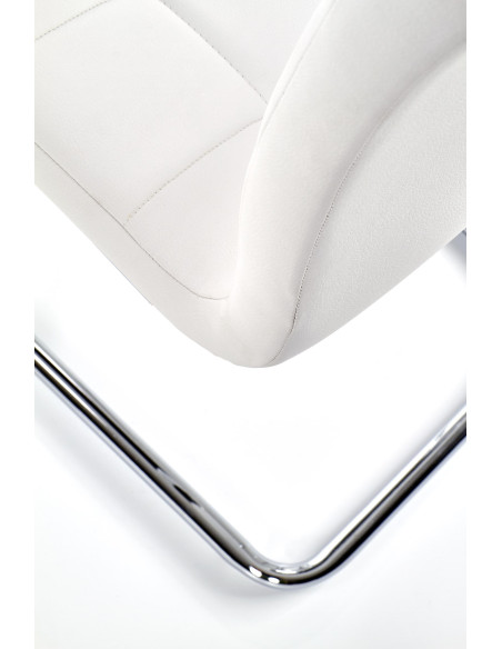 Krzesło CH/147 stal chromowana / eco skóra / biały