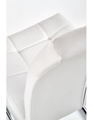 Krzesło CH/147 stal chromowana / eco skóra / biały