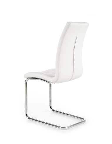 Krzesło CH/147 stal chromowana / eco skóra / biały