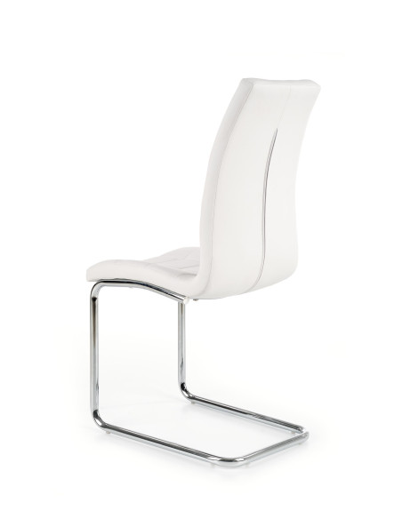 Krzesło CH/147 stal chromowana / eco skóra / biały