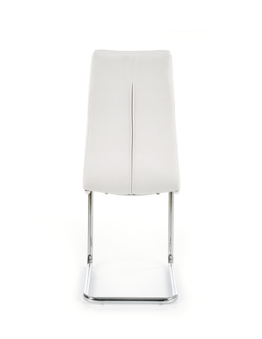 Krzesło CH/147 stal chromowana / eco skóra / biały