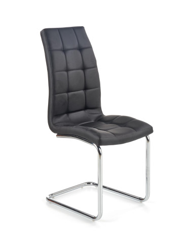 Krzesło CH/147 stal chromowana / eco skóra / czarny
