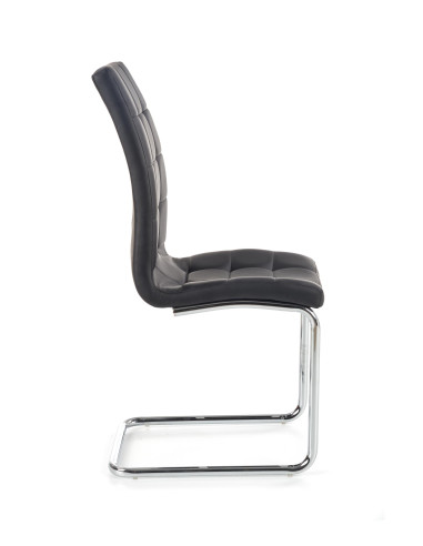Krzesło CH/147 stal chromowana / eco skóra / czarny