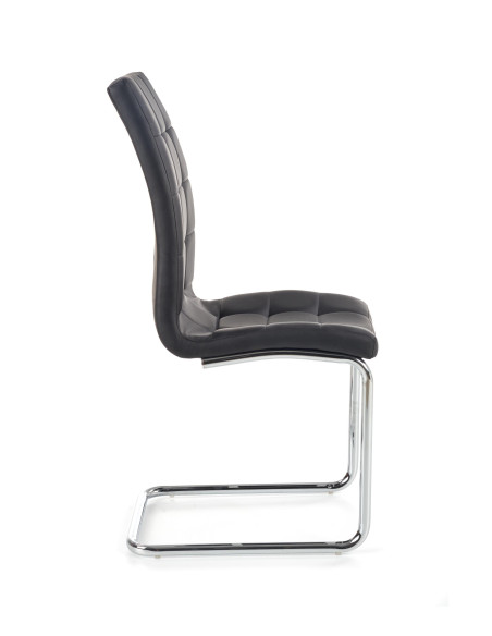 Krzesło CH/147 stal chromowana / eco skóra / czarny
