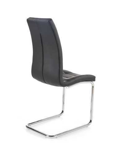 Krzesło CH/147 stal chromowana / eco skóra / czarny
