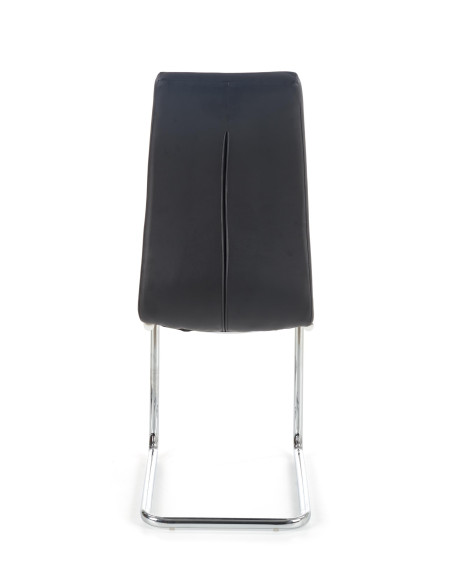 Krzesło CH/147 stal chromowana / eco skóra / czarny