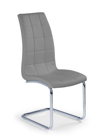 Krzesło CH/147 stal chromowana / eco skóra / popiel