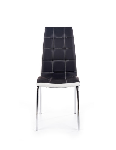 Krzesło CH/186 chrom / eco skóra / czarny / biały