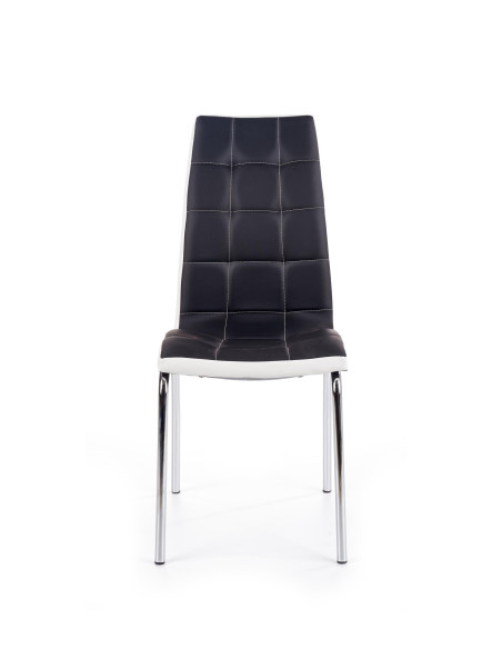 Krzesło CH/186 chrom / eco skóra / czarny / biały