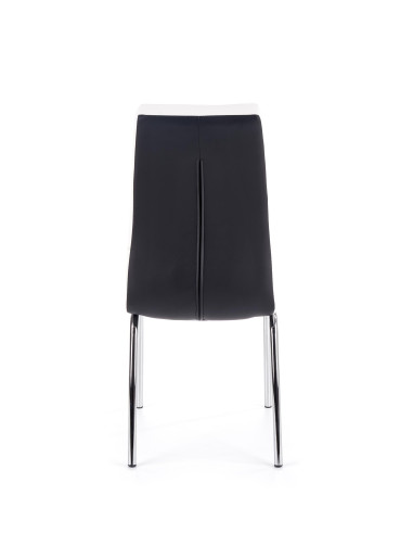 Krzesło CH/186 chrom / eco skóra / czarny / biały