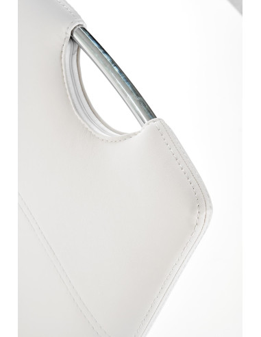 Krzesło CH/188 chrom / eco skóra / białe