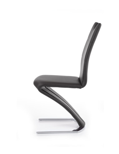 Krzesło CH/188 chrom / eco skóra / czarne