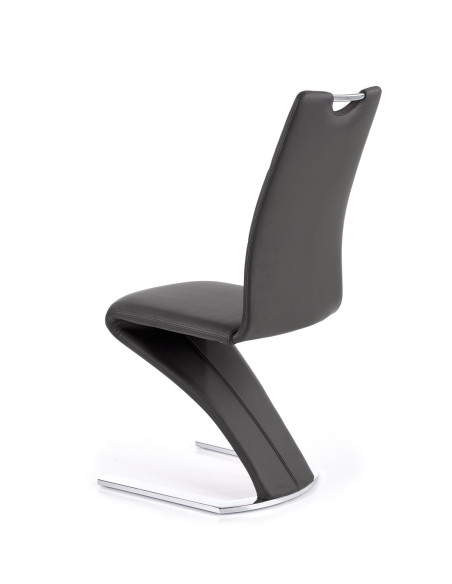 Krzesło CH/188 chrom / eco skóra / czarne