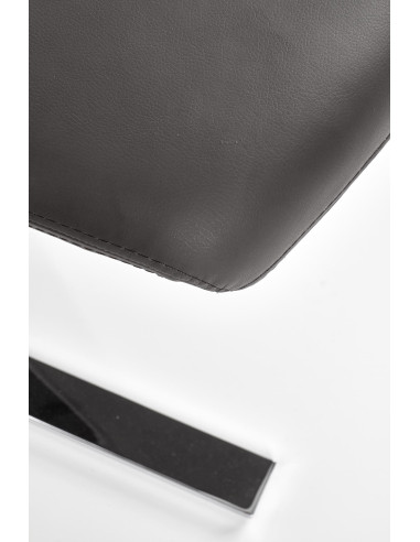 Krzesło CH/188 chrom / eco skóra / czarne