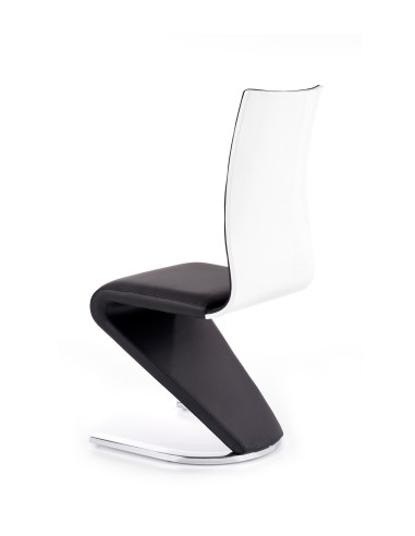 Krzesło ch/194 stal chromowana / eco skóra / czarny