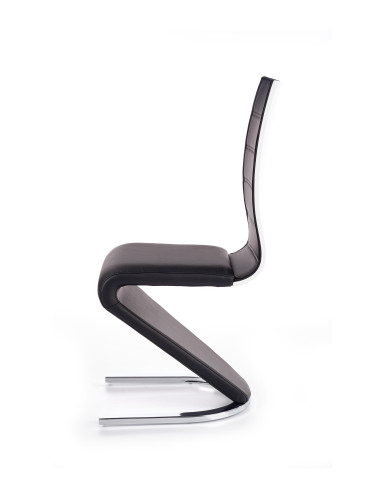 Krzesło ch/194 stal chromowana / eco skóra / czarny