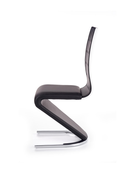 Krzesło ch/194 stal chromowana / eco skóra / czarny