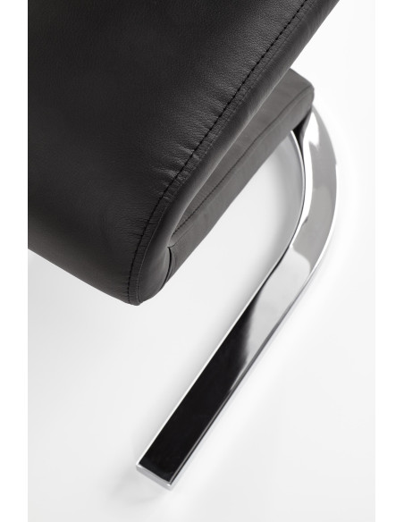 Krzesło ch/194 stal chromowana / eco skóra / czarny