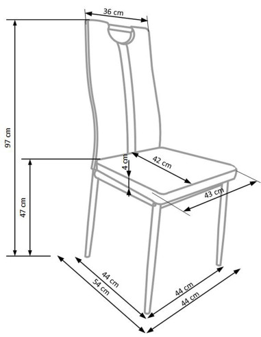 Krzesło CH/202 eco skóra / cappucino