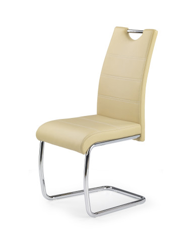 Krzesło CH/211 stal chromowana / eco skóra / beżowy