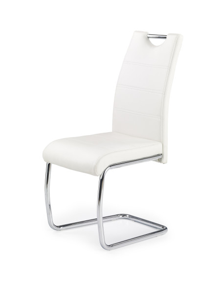 Krzesło CH/211 stal chromowana / eco skóra / biały