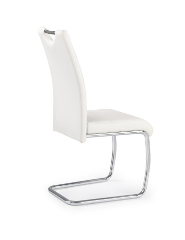 Krzesło CH/211 stal chromowana / eco skóra / biały