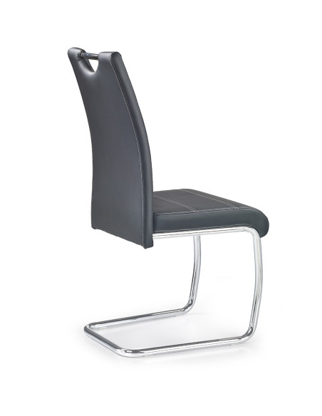 Krzesło CH/211 stal chromowana / eco skóra / czarny