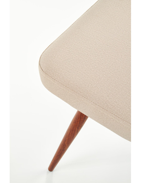 K214 Krzesło Eco-Skóra Ciemny Krem/Dąb Miodowy - Elegancja i Ciepło