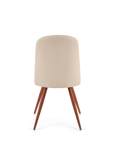K214 Krzesło Eco-Skóra Ciemny Krem/Dąb Miodowy - Elegancja i Ciepło