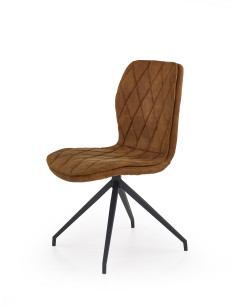 K237 Krzesło Eco-Skóra Loft Brązowy - Styl Loftowy i Komfort