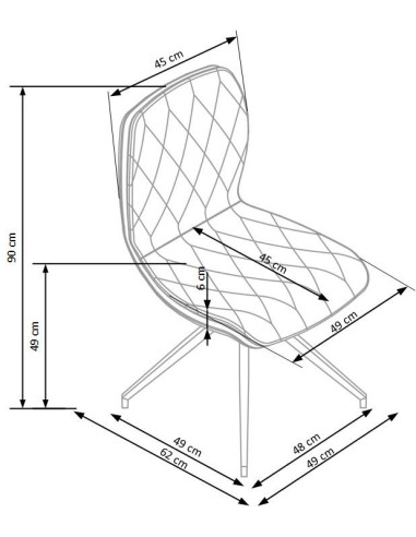 K237 Krzesło Eco-Skóra Loft Brązowy - Styl Loftowy i Komfort