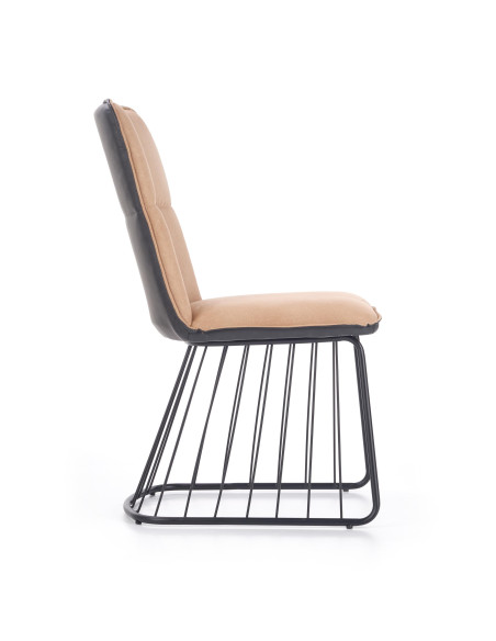 Krzesło K/269 eco skóra / jasny brąz / czarny