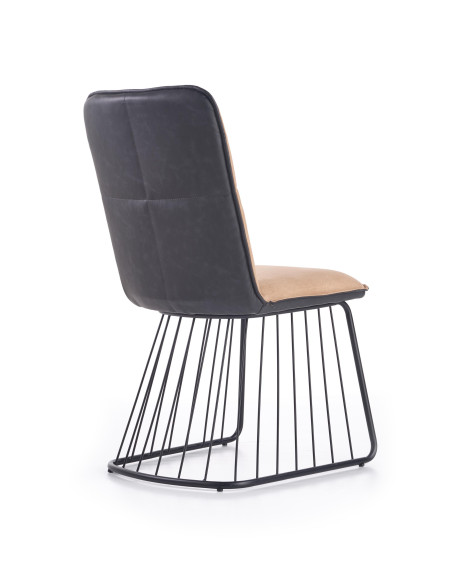 Krzesło K/269 eco skóra / jasny brąz / czarny