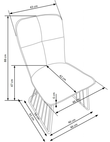 Krzesło K/269 eco skóra / jasny brąz / czarny